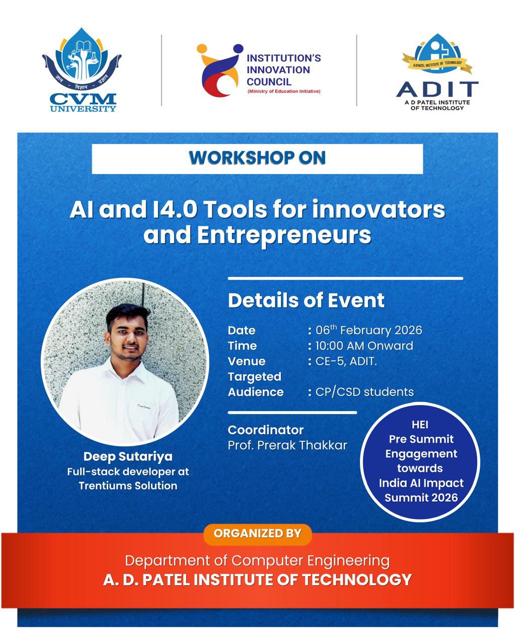 Hands-on AI & Industry 4.0 Tools Workshop