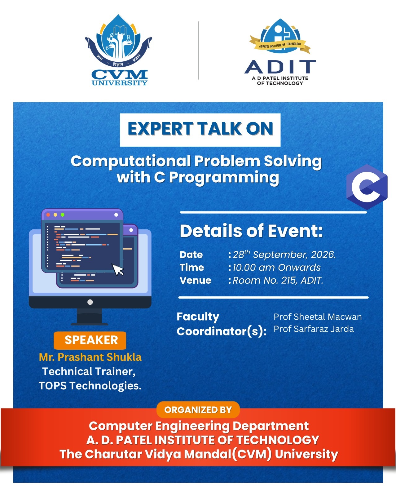 Expert Talk on Computational Problem Solving with C Programming