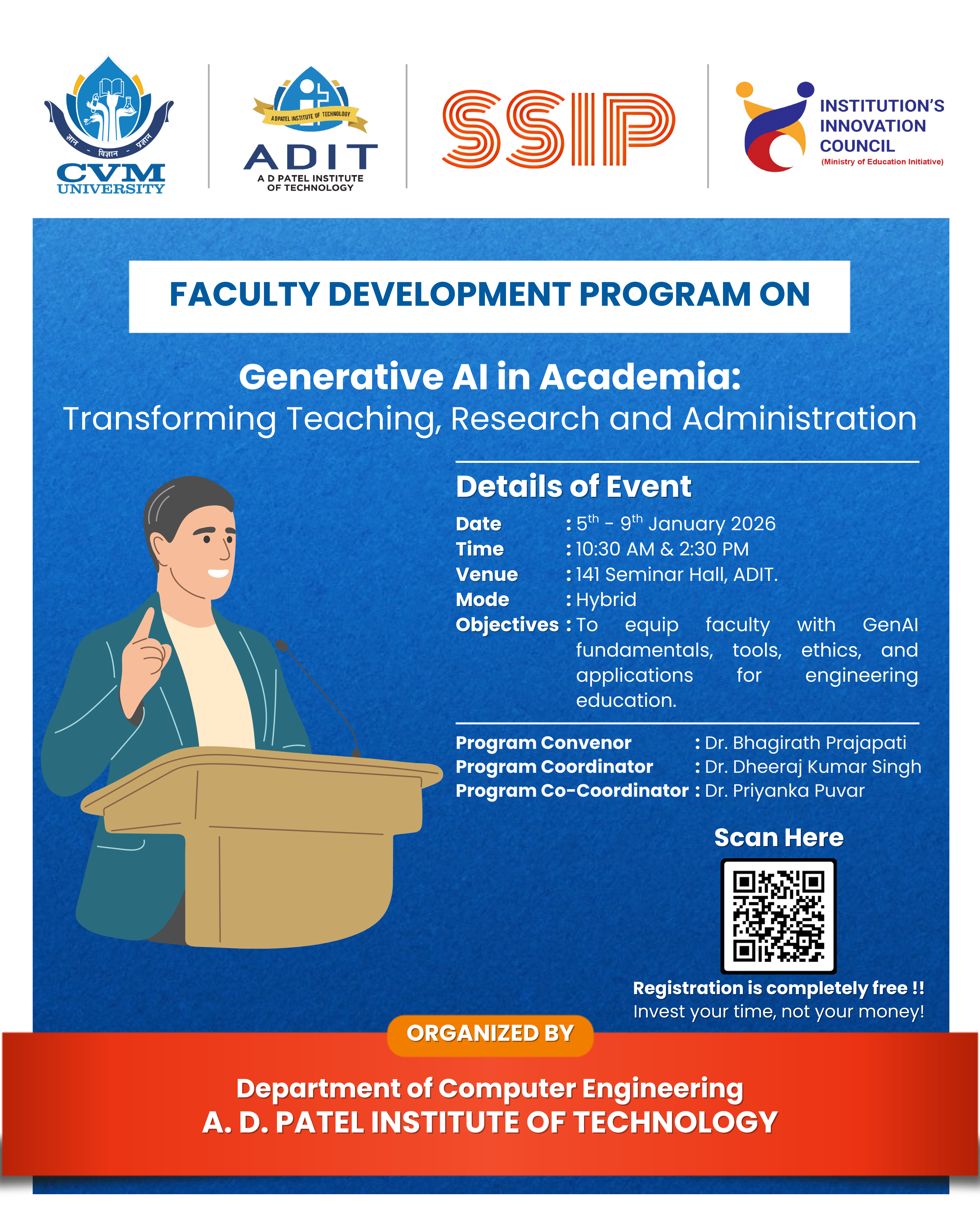 FDP on Generative AI in Academia Transforming Teaching. Poster