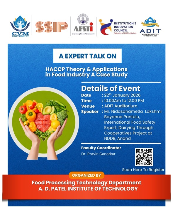 Expert Talk on HACCP Theory & Applications in Food Industry Poster